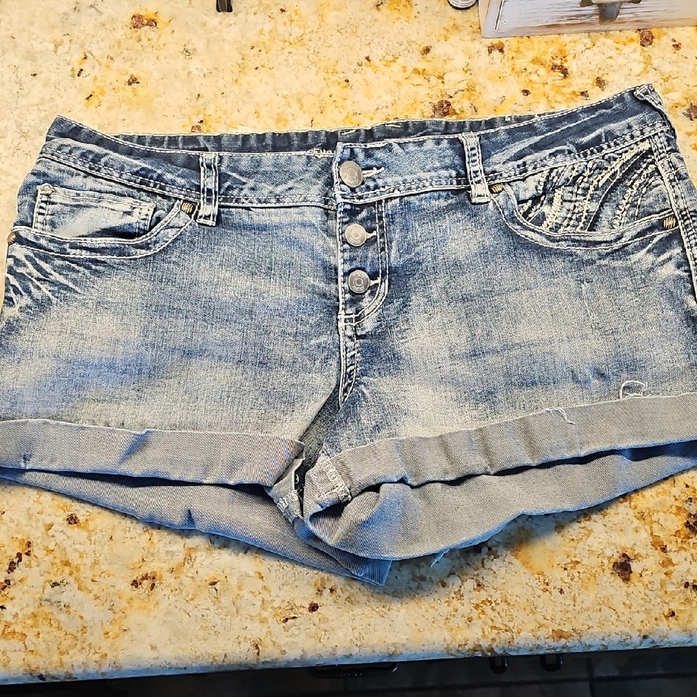 Vanity Light Blue Jean Shorts